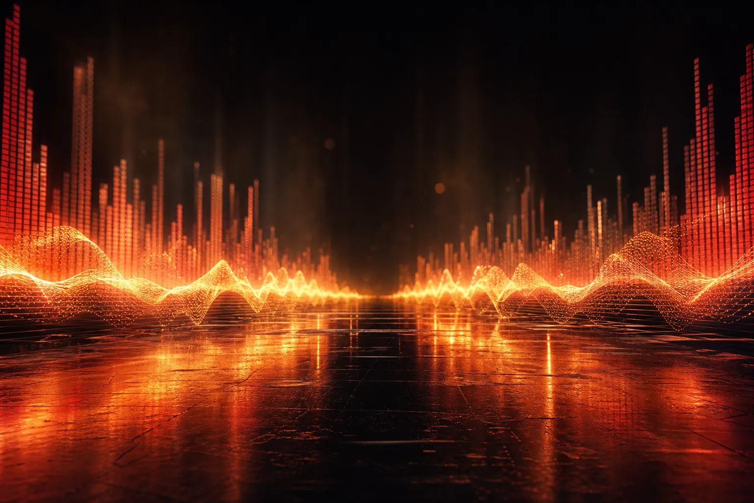 Audio visualizer overlay example