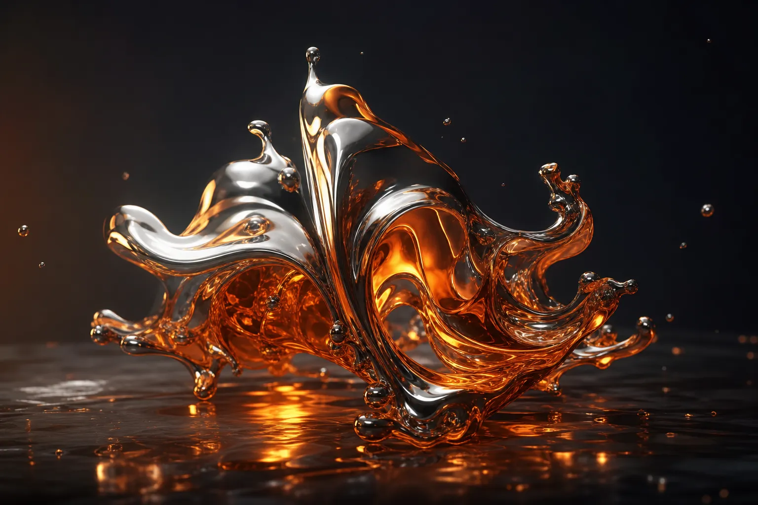 Abstract 3D ambient music video frame